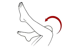 nohama pohybujeme jako na kole