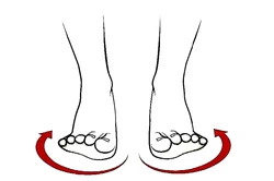 paty se dot&yacute;kaj&iacute; podložky - krouž&iacute;me k sobě a od sebe